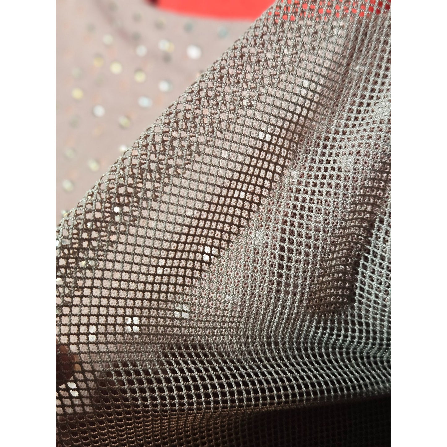 Sheer Polka Dot Mesh Cowl Neck Top