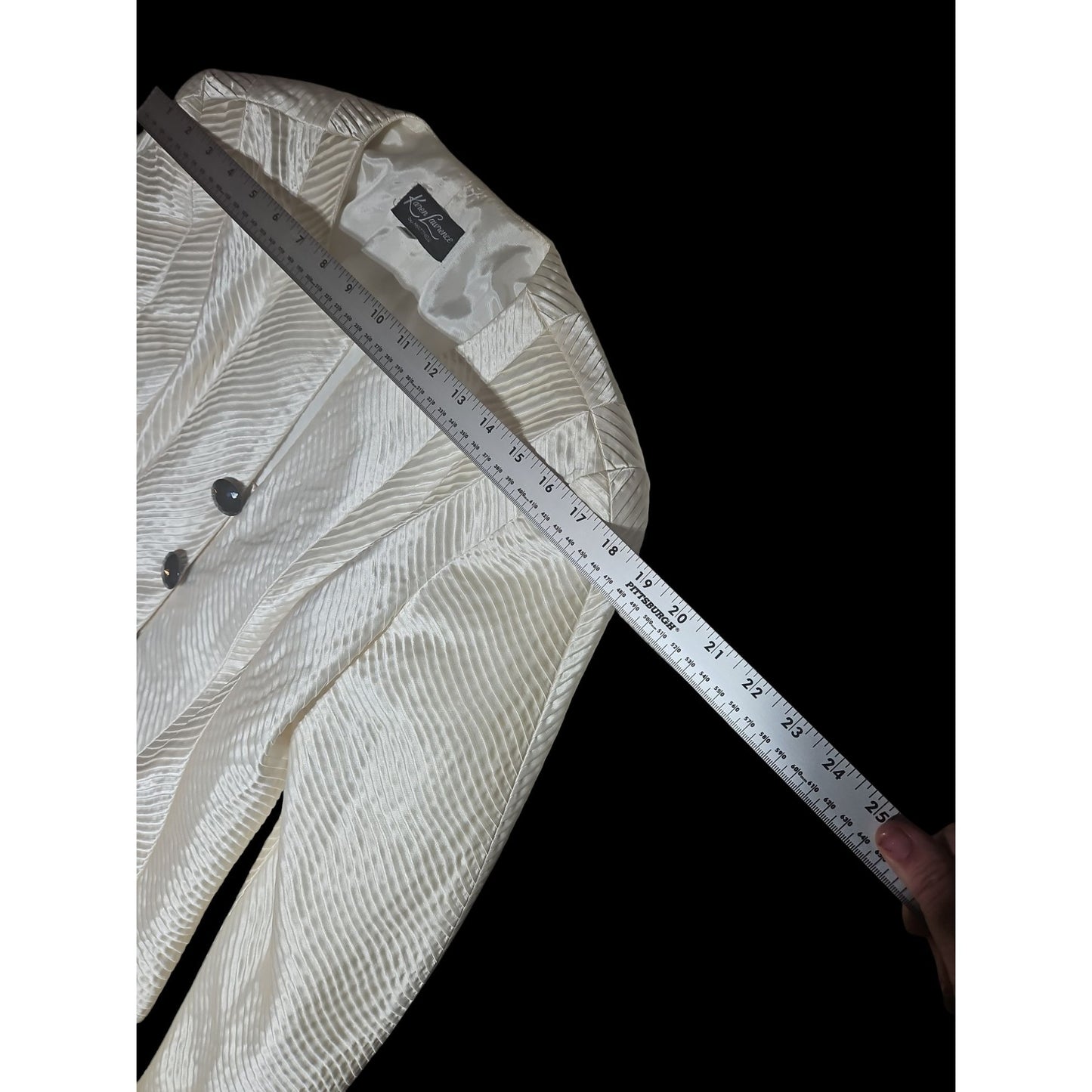 Karen Lawrence By Matthew White Textured Blazer Womens Size 10