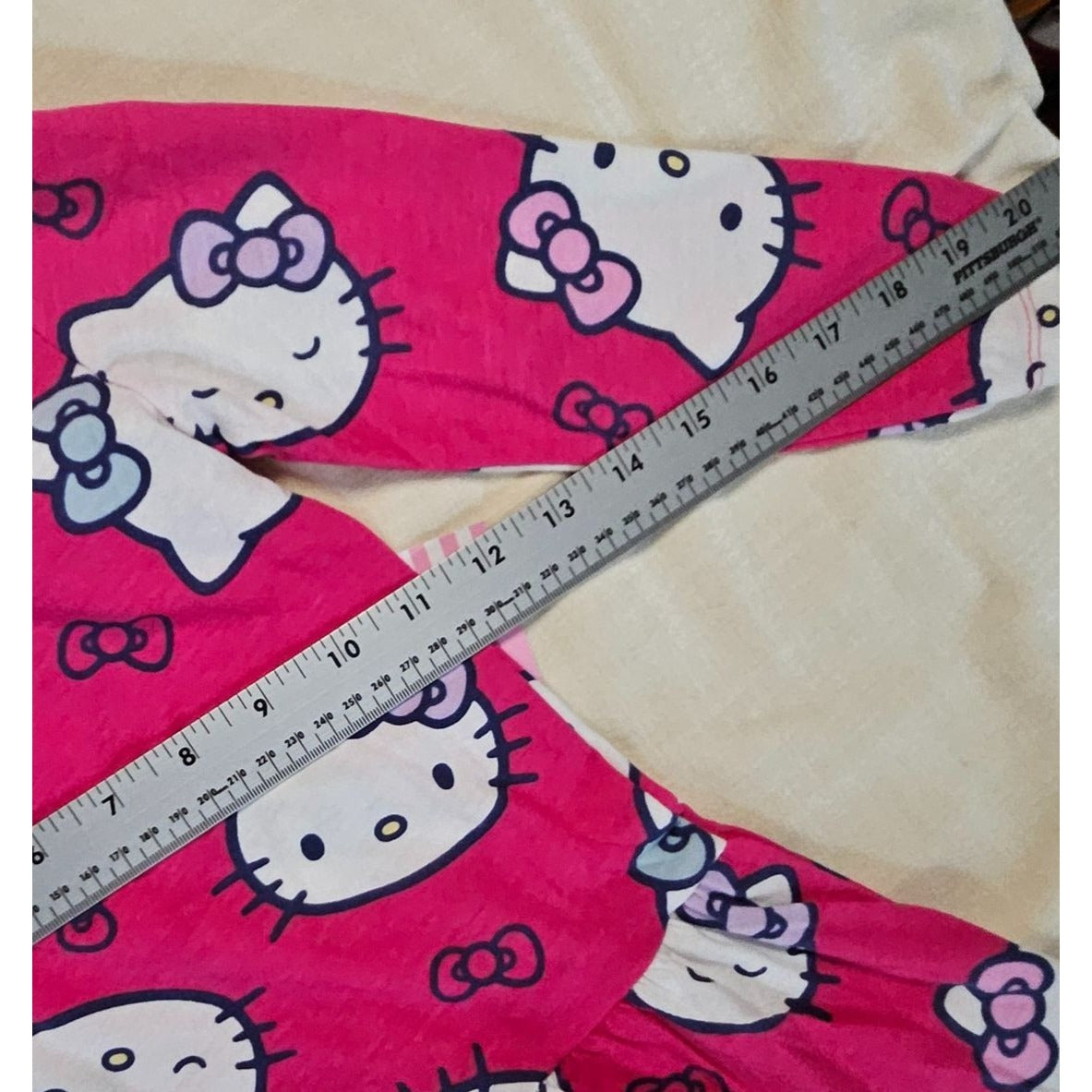 Hello Kitty Girls Pink Long-Sleeve Dress With Ruffled Skirt Size 3T Made By Sanrio