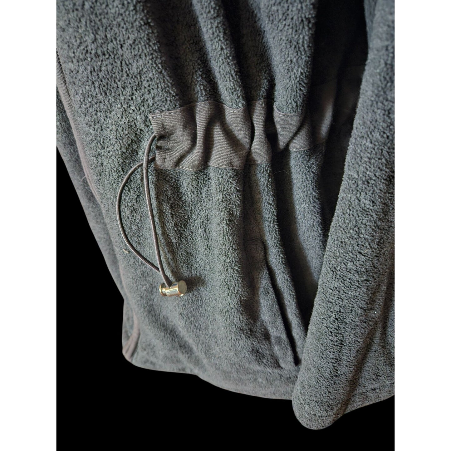 Karen Scott Sport Womens Zip-Up Sherpa Jacket With Adjustable Waist.