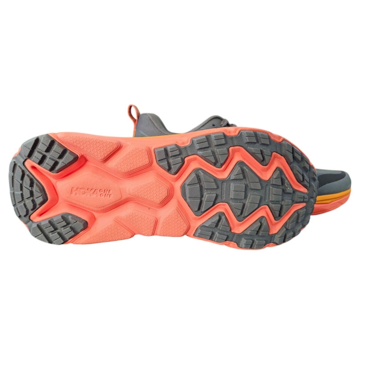 Hoka One One Challenger ATR 6 Trail Running Shoes Mens 11B Gray/Orange Mesh Lightweight Durable Cushion Outdoor