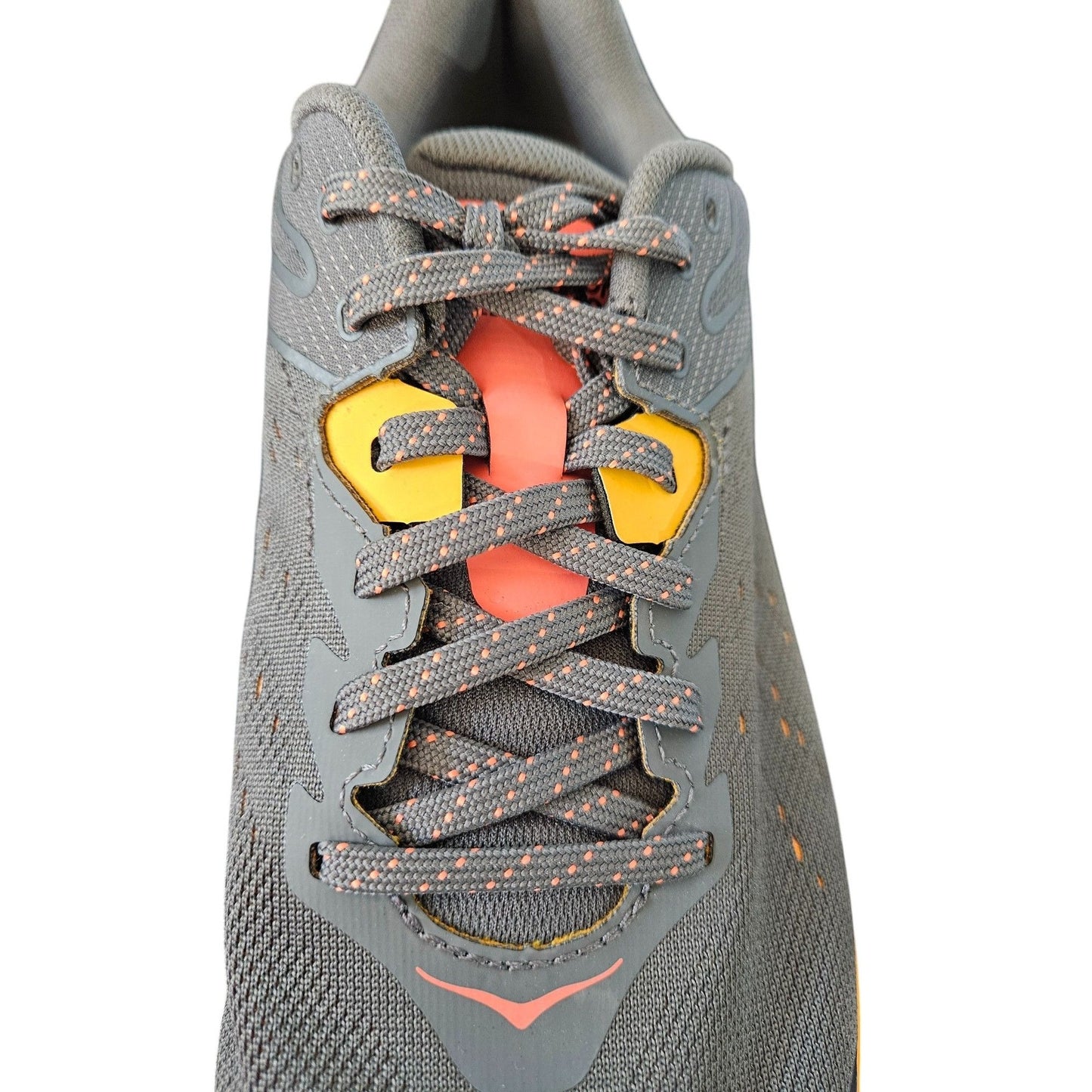 Hoka One One Challenger ATR 6 Trail Running Shoes Mens 11B Gray/Orange Mesh Lightweight Durable Cushion Outdoor