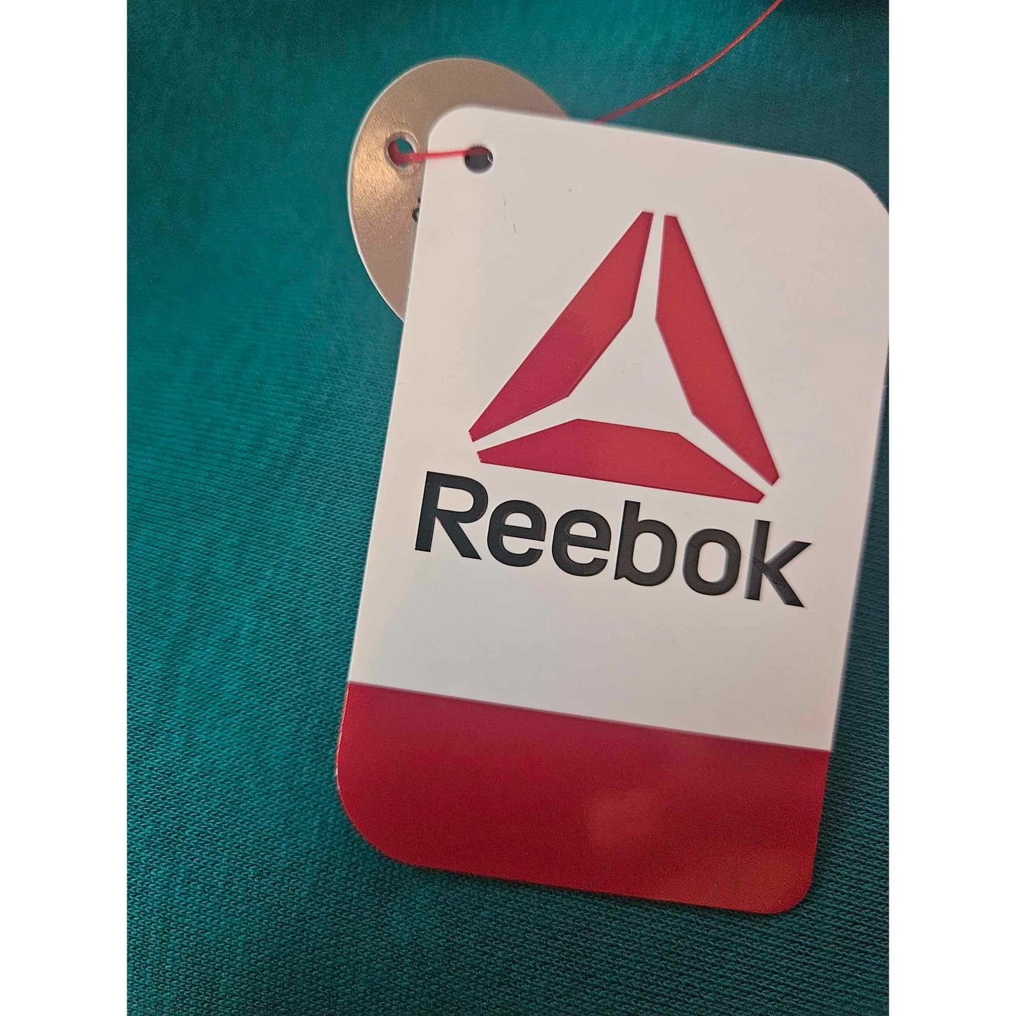 Reebok Boys Teal Crewneck Sweatshirt With Logo & Sleeve Pocket Size M Polyester Blend