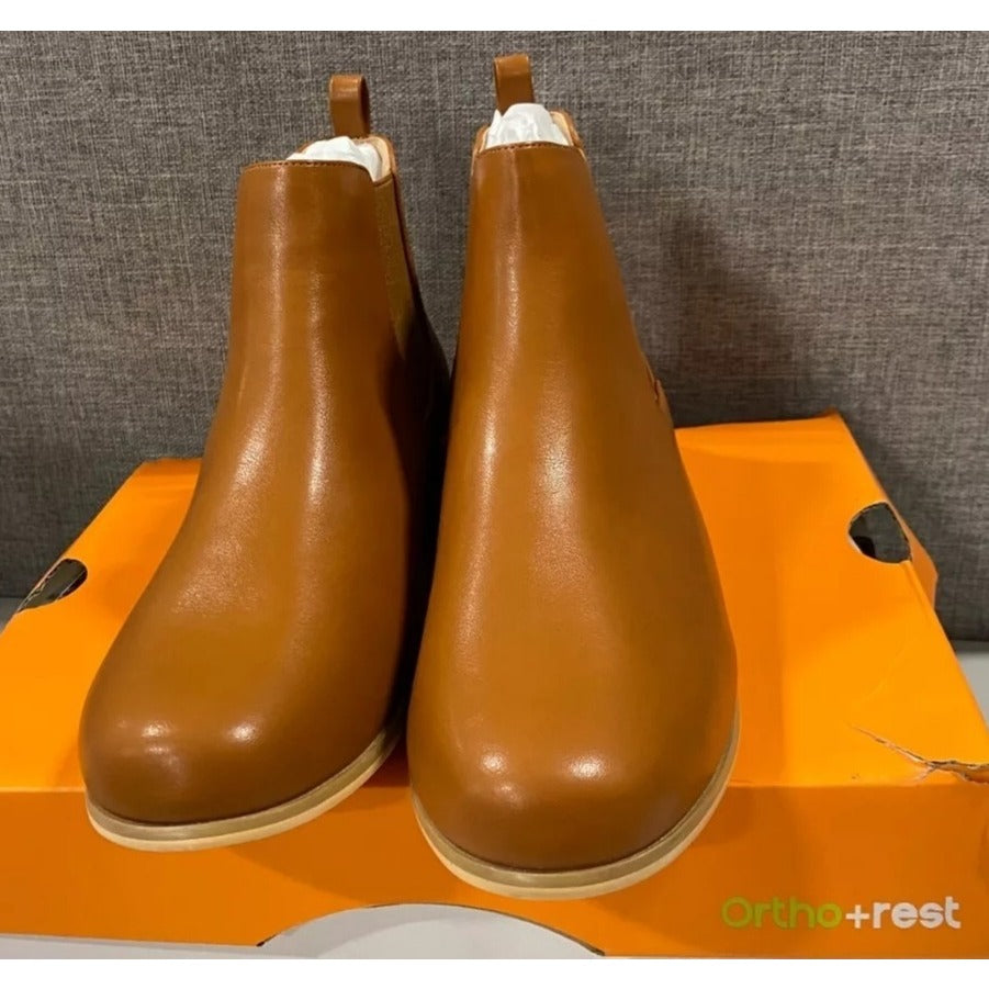 Ortho+Rest Comfort & Relief Leather Chelsea Boots Size 8