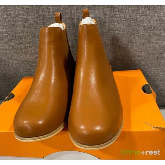 Ortho+Rest Comfort & Relief Leather Chelsea Boots Size 8