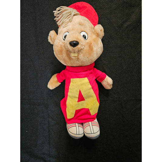 Alvin And The Chipmunks Plush Stuffed Toy With Red A Shirt & Hat