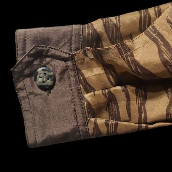 Vintage Diane Gilman size small Silk Brown Blouse