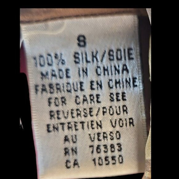 Vintage Diane Gilman size small Silk Brown Blouse