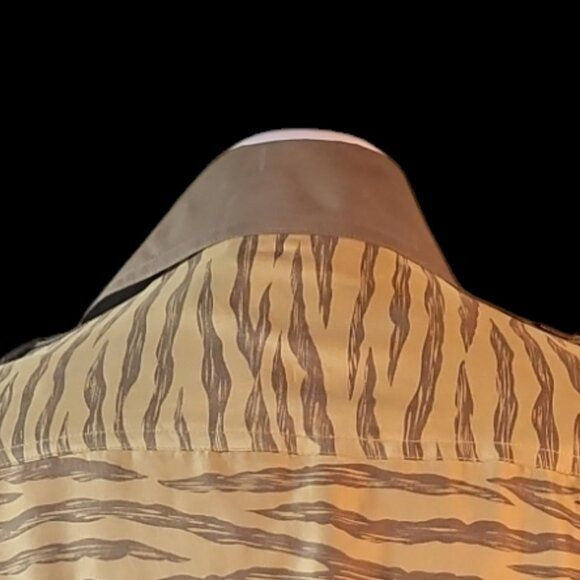 Vintage Diane Gilman size small Silk Brown Blouse