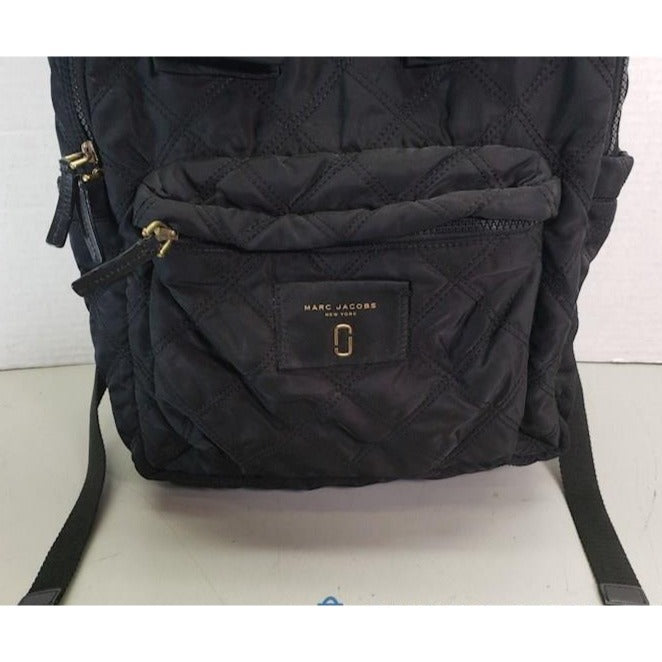Marc Jacobs Quilted Nylon Backpack With Top Handles & Adjustable Straps Certified Authentic