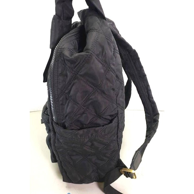 Marc Jacobs Quilted Nylon Backpack With Top Handles & Adjustable Straps Certified Authentic
