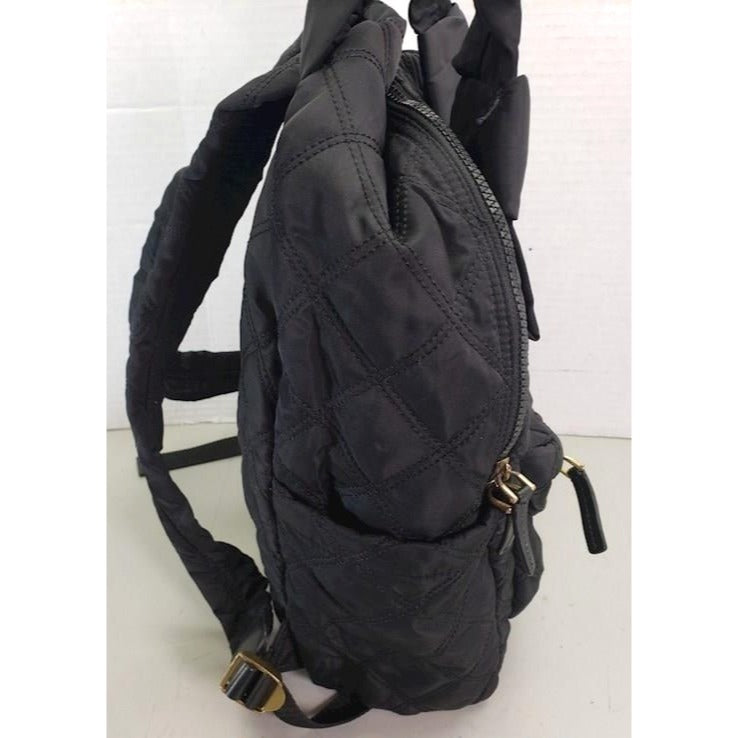Marc Jacobs Quilted Nylon Backpack With Top Handles & Adjustable Straps Certified Authentic