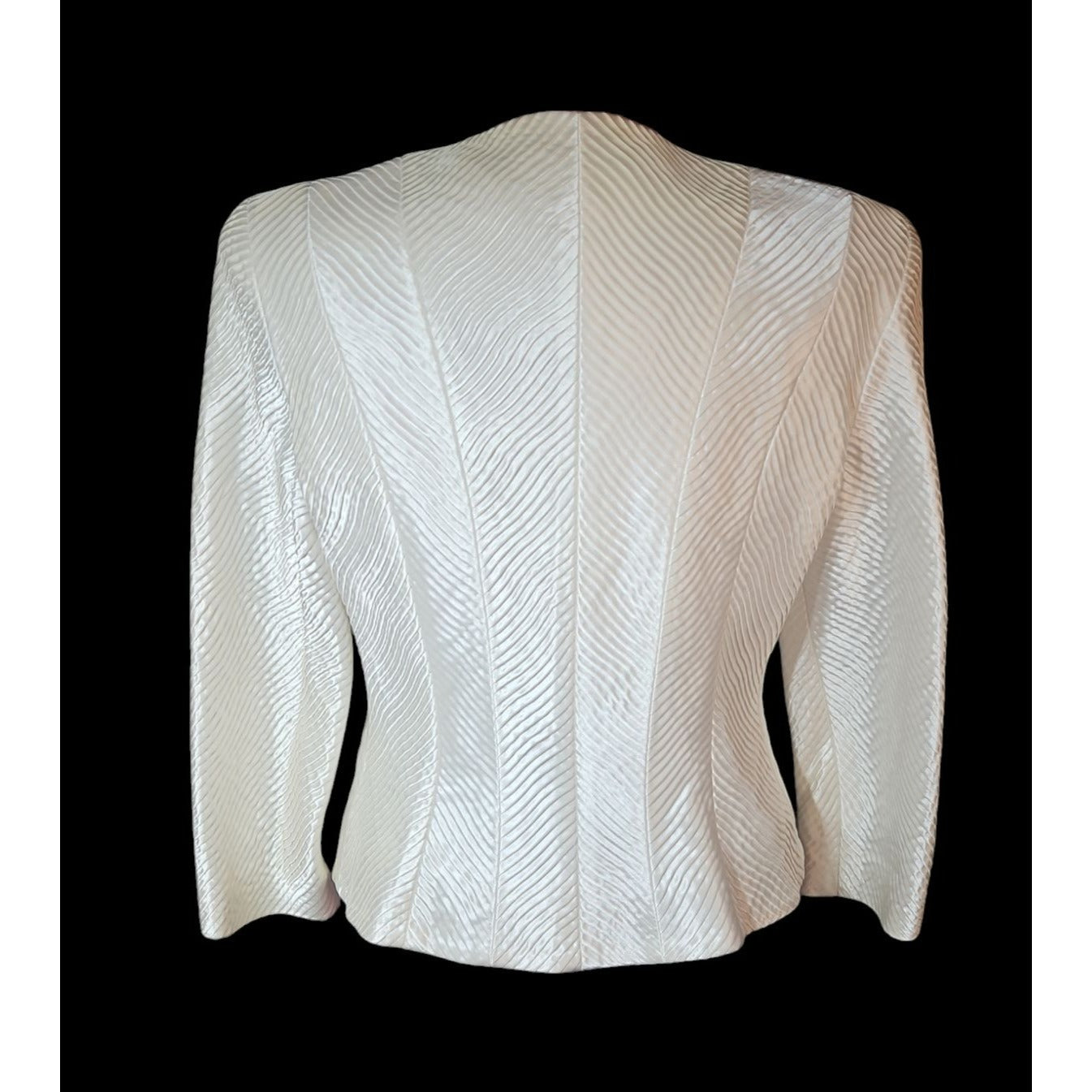 Karen Lawrence By Matthew White Textured Blazer Womens Size 10