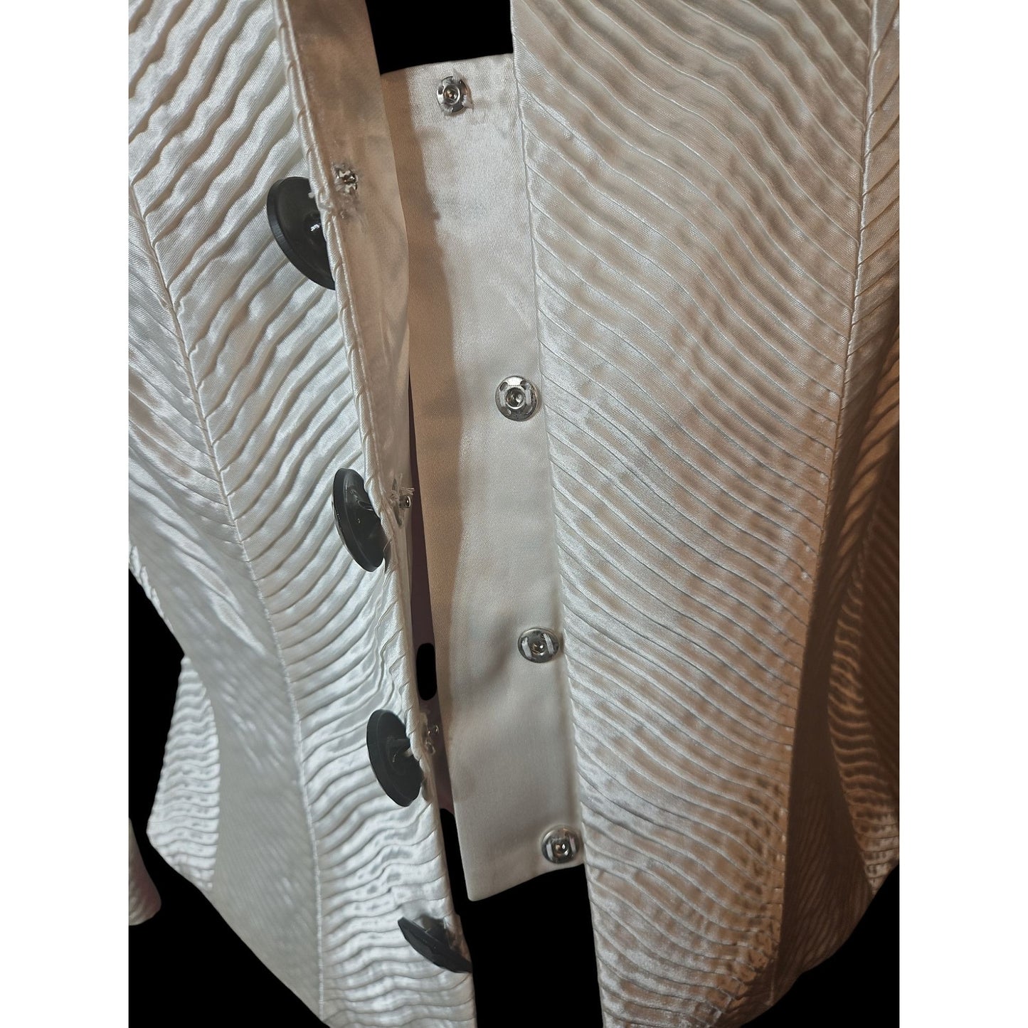 Karen Lawrence By Matthew White Textured Blazer Womens Size 10