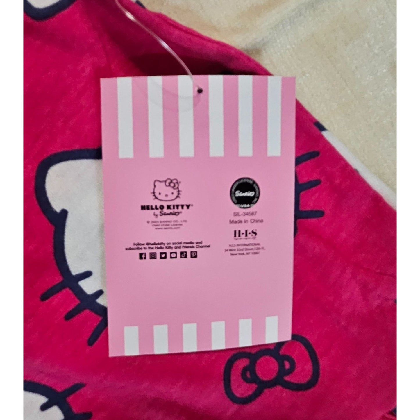 Hello Kitty Girls Pink Long-Sleeve Dress With Ruffled Skirt Size 3T Made By Sanrio