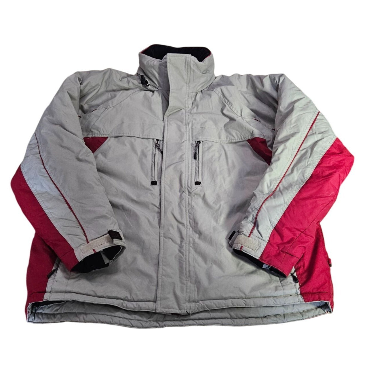 Ski Extreme 2X Nylon & Polyester Insulated Winter Jacket Gray & Red