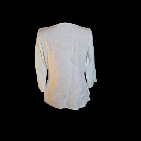 Vintage, Richard Malcolm, Irish Linen, size M, off white.