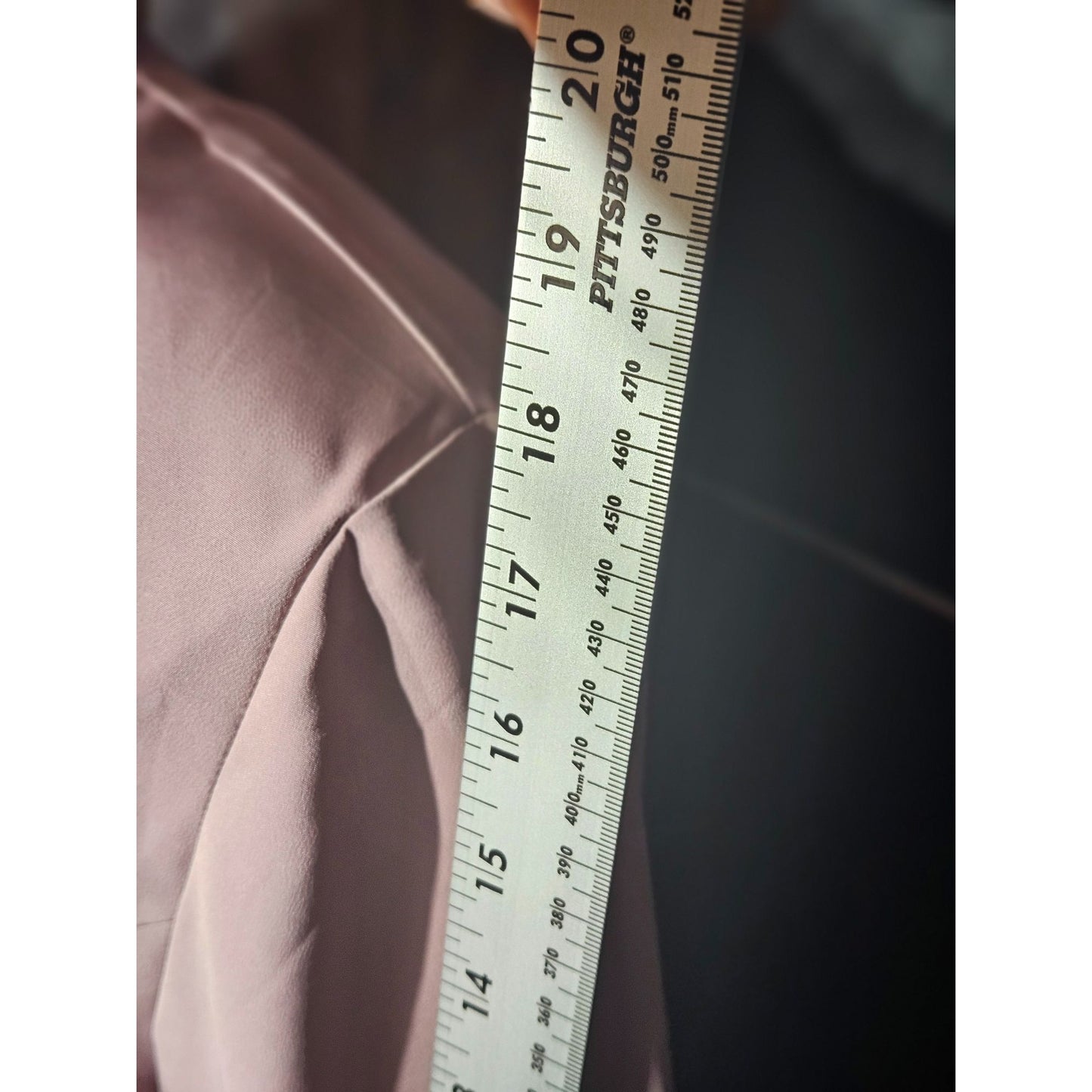 Vintage Blush Pink Button-Up Blouse With Pockets & Collar Size 12