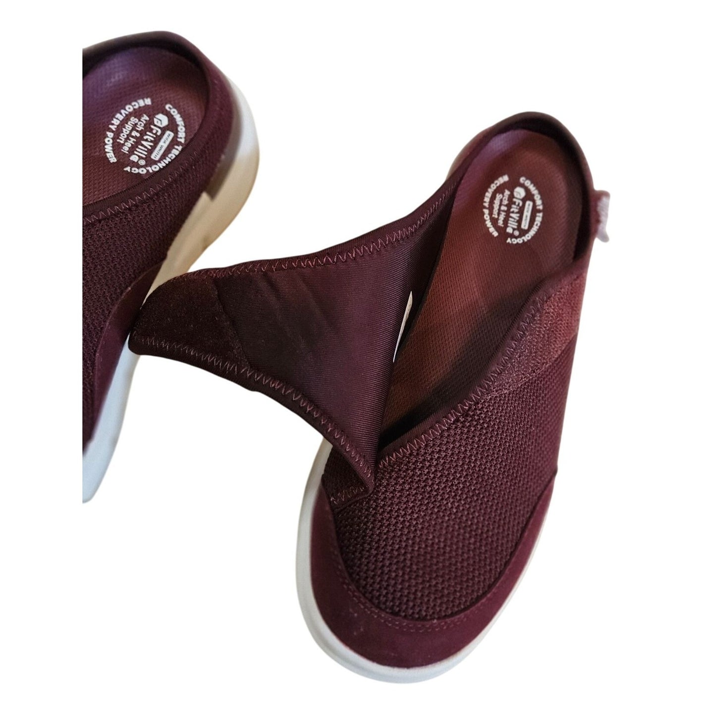 Fitville Womens Extra Wide Adjustable Slip-On Mules With Mesh For Swollen Feet & Plantar Fasciitis.