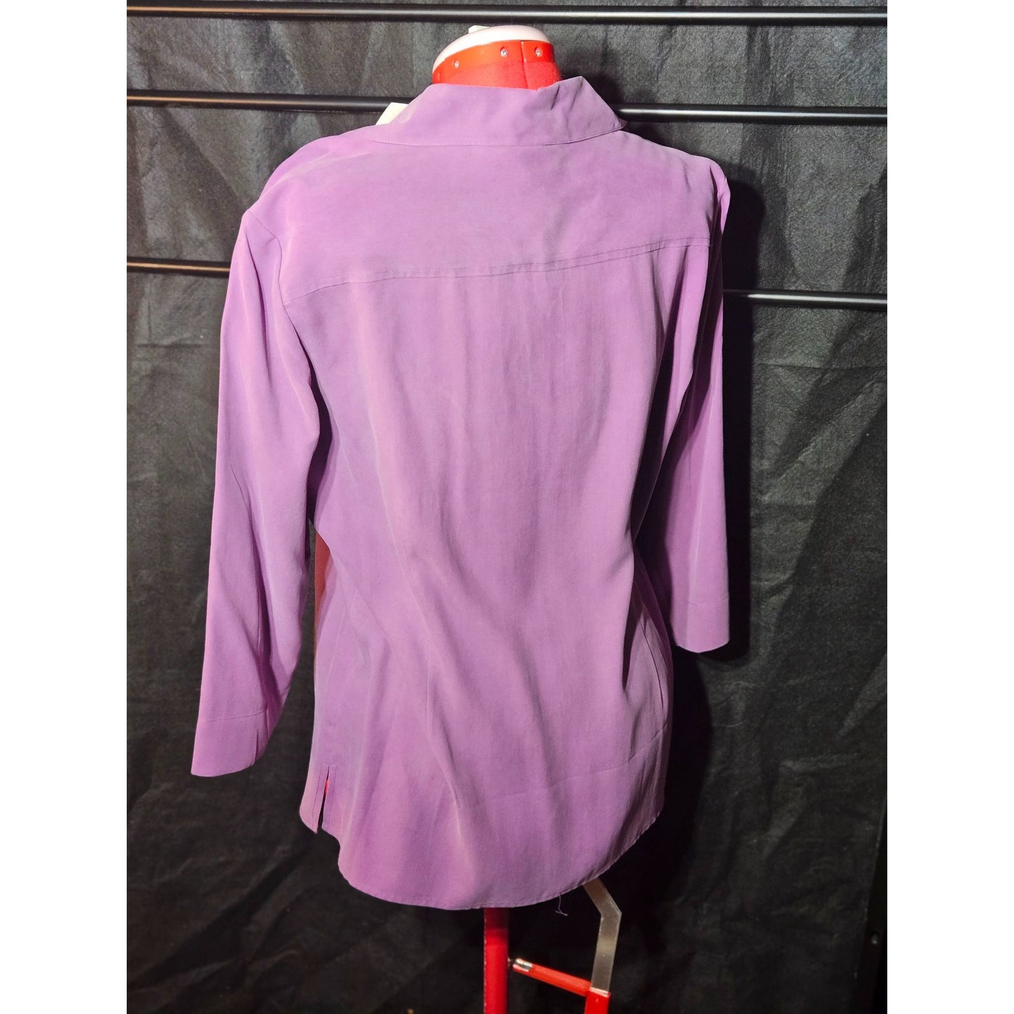 Annie Alexander Womens Purple Button-Up Shirt - Size L