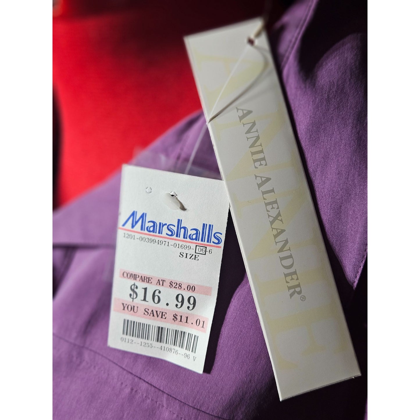 Annie Alexander Womens Purple Button-Up Shirt - Size L