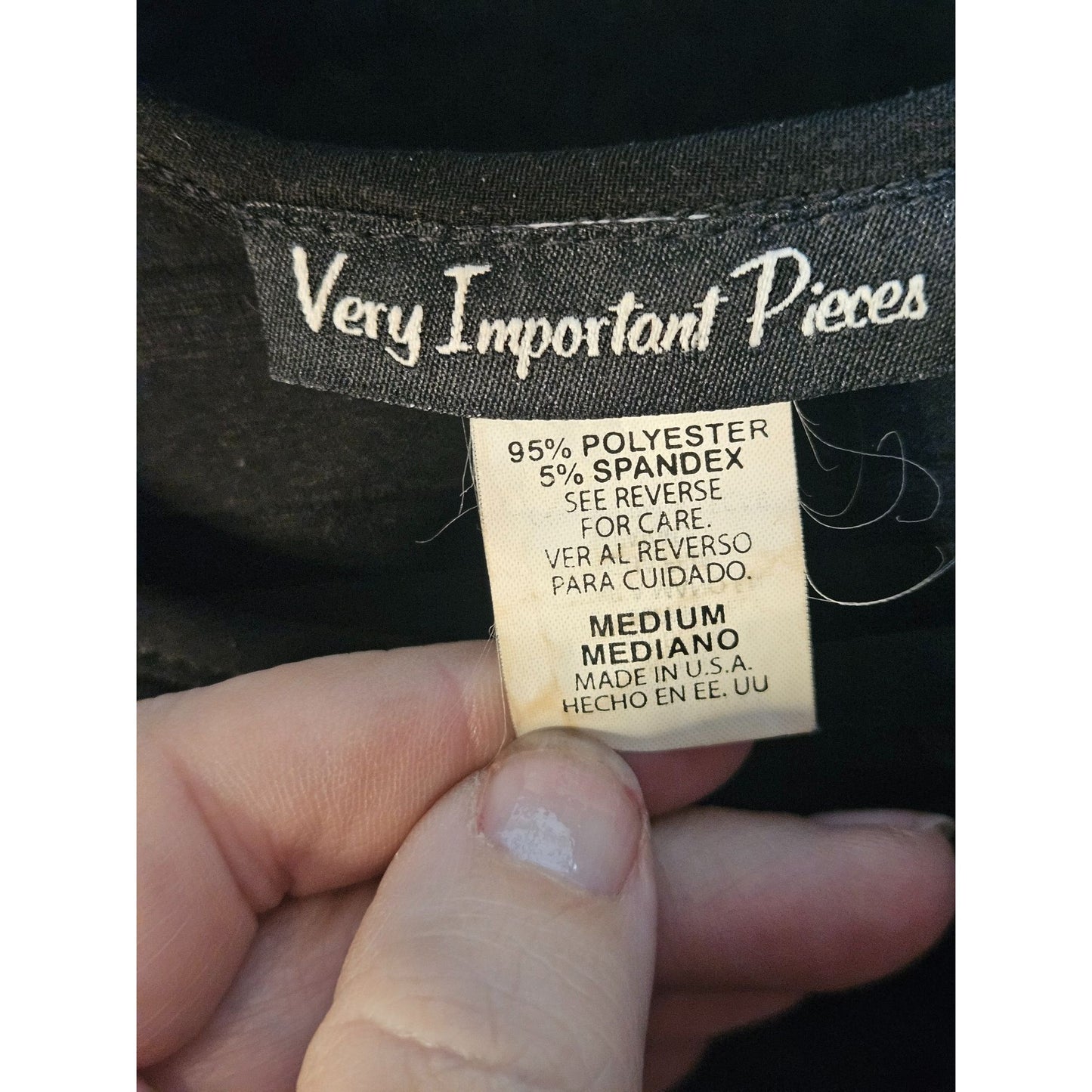 Ruffled Gray Top Medium By Very Important Pieces