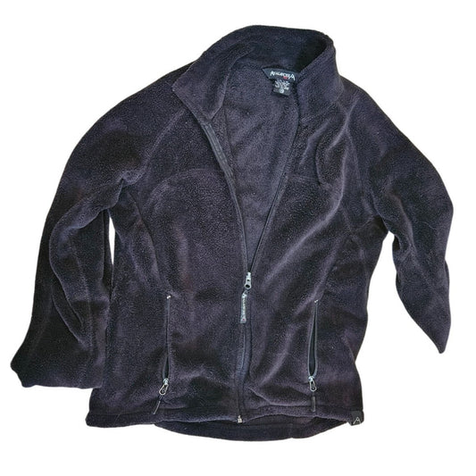 Avalanche Brown Fleece Jacket With Full-Zip Front Closure & Zippered Pockets For Outdoor Wear