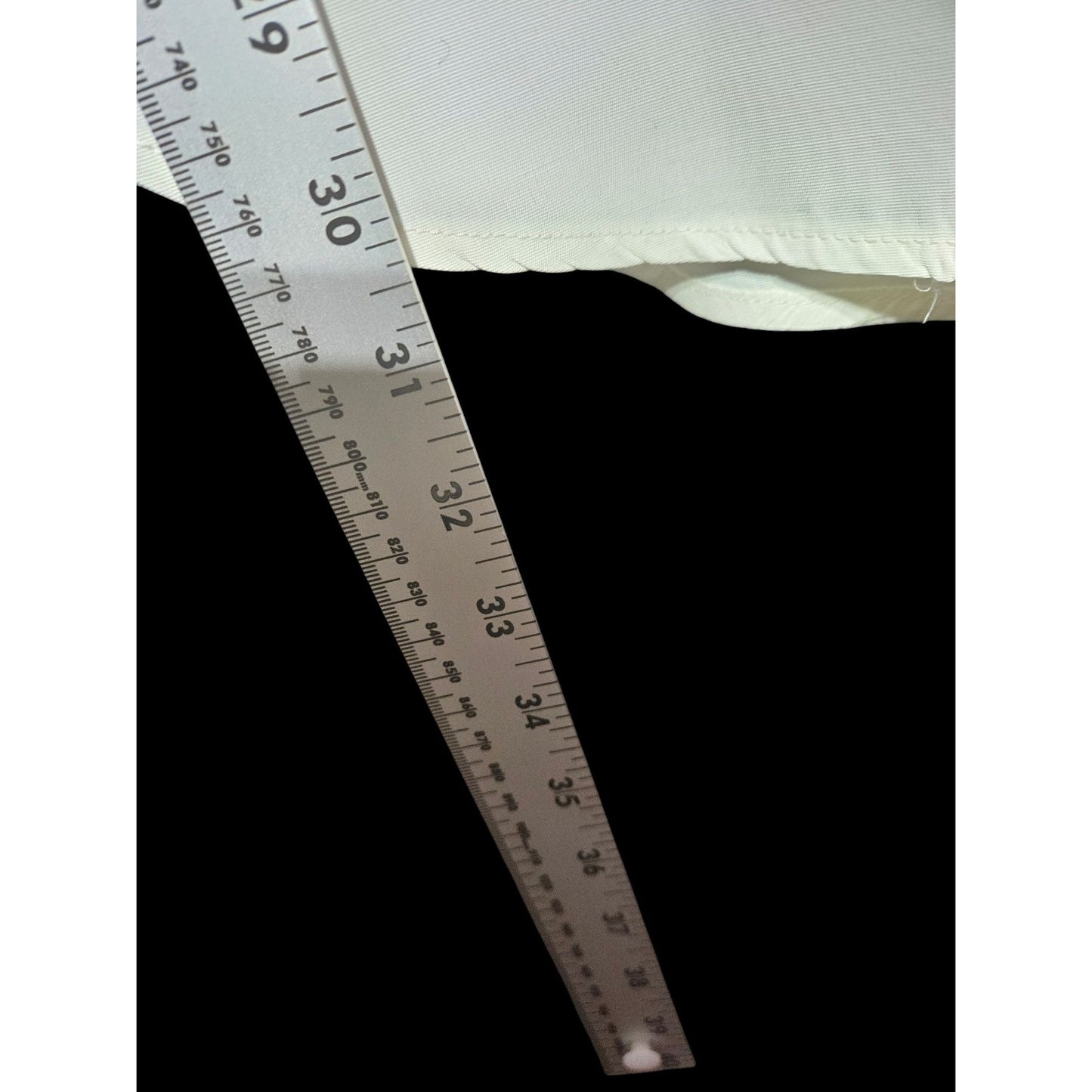 Vintage T & F White Button-Down Shirt With Ornate Gold Embroidery & Tassel Accent