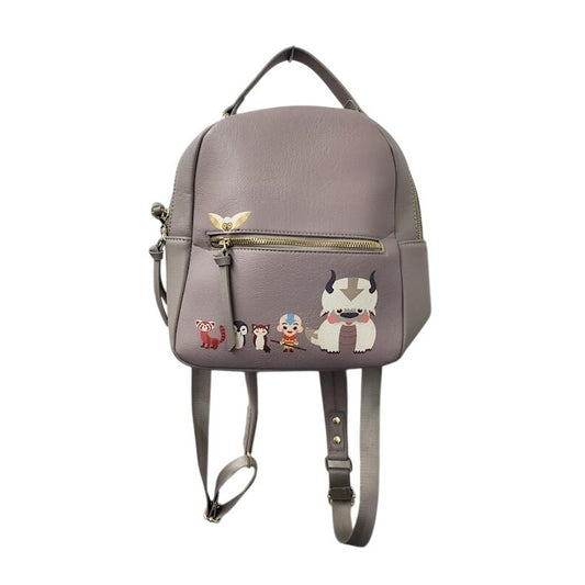 Nickelodeon Avatar The Last Airbender Mini Backpack With Adjustable Straps & Printed Characters On Vegan Leather