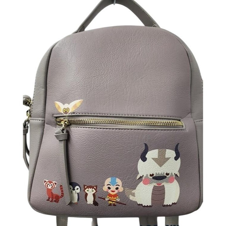Nickelodeon Avatar The Last Airbender Mini Backpack With Adjustable Straps & Printed Characters On Vegan Leather