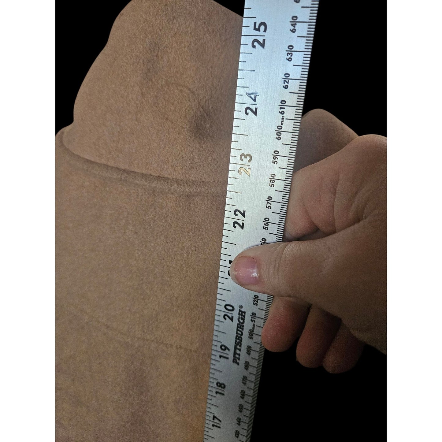 Merona Womens Double-Breasted Camel Peacoat Size L Wool Blend