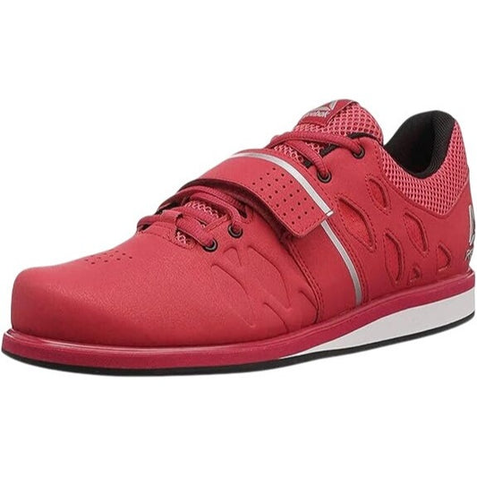 Reebok Mens Red Lifting Shoes With Velcro Strap & Lace-Up Closure Size 12.5 US Durable Sole For Performance
