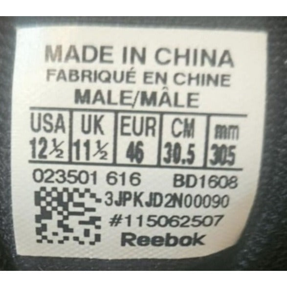 Reebok Mens Red Lifting Shoes With Velcro Strap & Lace-Up Closure Size 12.5 US Durable Sole For Performance