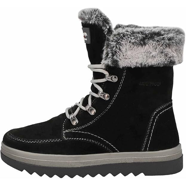 Storm By Cougar Womens Waterproof Suede Boots With Faux Fur Collar & Slip-Resistant Outsole Size 8