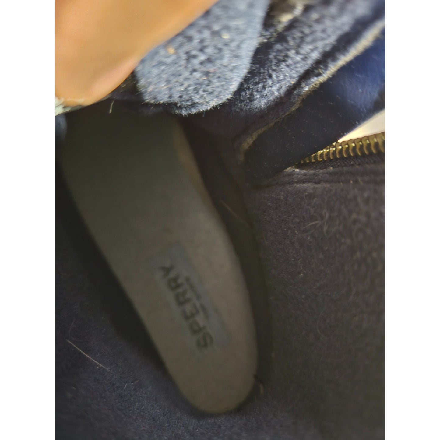 Sperry Womens Plaid Saltwater Duck Boots With Side Zipper & Rubber Sole Size 7.5