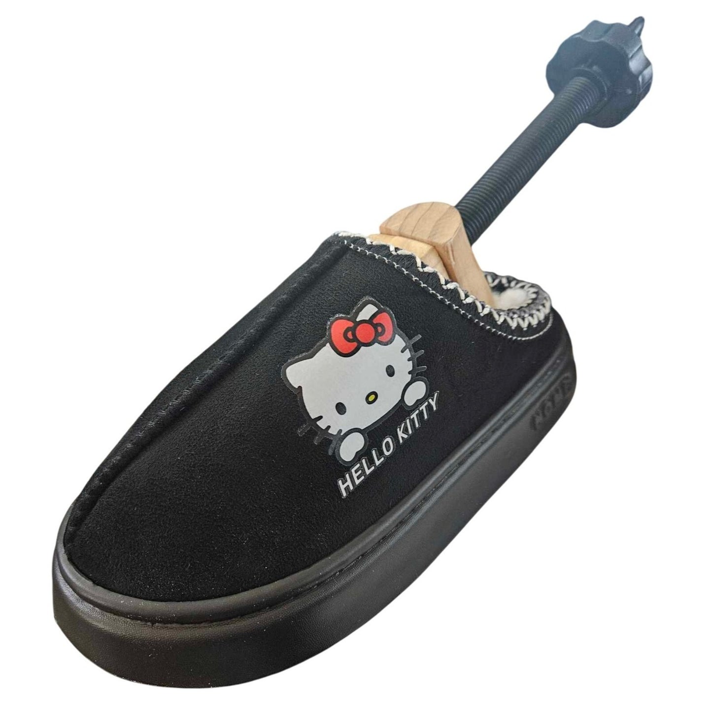 Hello Kitty Black Cozy Indoor Slippers With Fleece Lining For Women Size 40-41