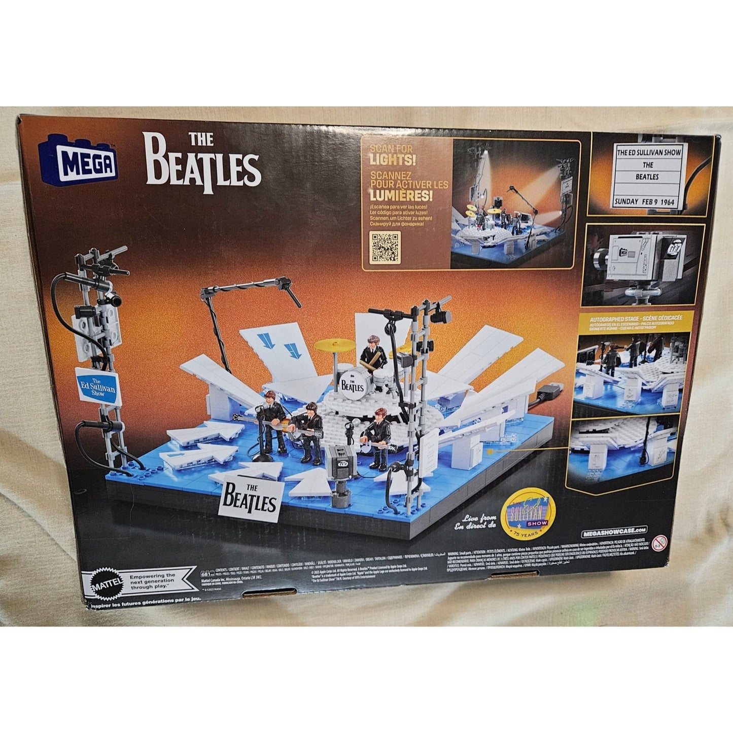 Mega The Beatles Ed Sullivan Show Building Set Brandnew 681 Pcs 18+ Collectors Edition