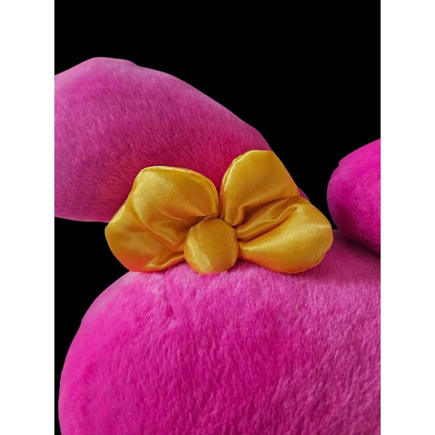 Build-A-Bear My Melody Plush Doll With Pink & White Fur Yellow Bow & Paw Print Details - Sanrio Collectible