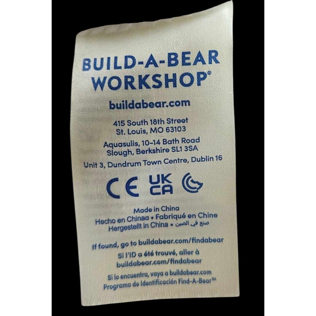 Build-A-Bear My Melody Plush Doll With Pink & White Fur Yellow Bow & Paw Print Details - Sanrio Collectible