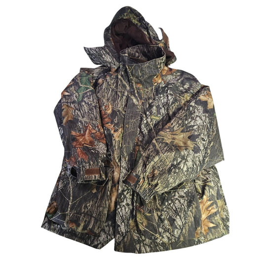 Gamehide Camouflage Jacket W/ Hood & zipped in jacket 100% Polyester Shell Size 2XL