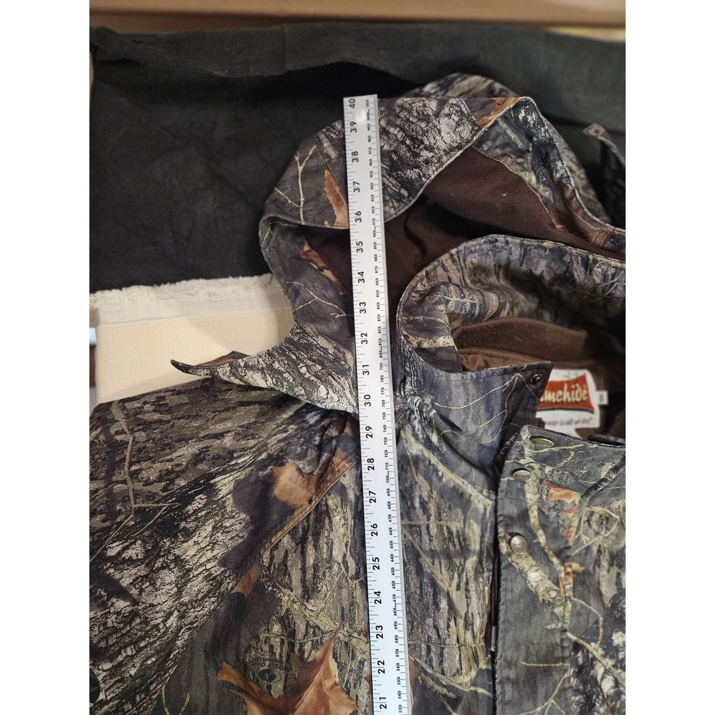 Gamehide Camouflage Jacket W/ Hood & zipped in jacket 100% Polyester Shell Size 2XL
