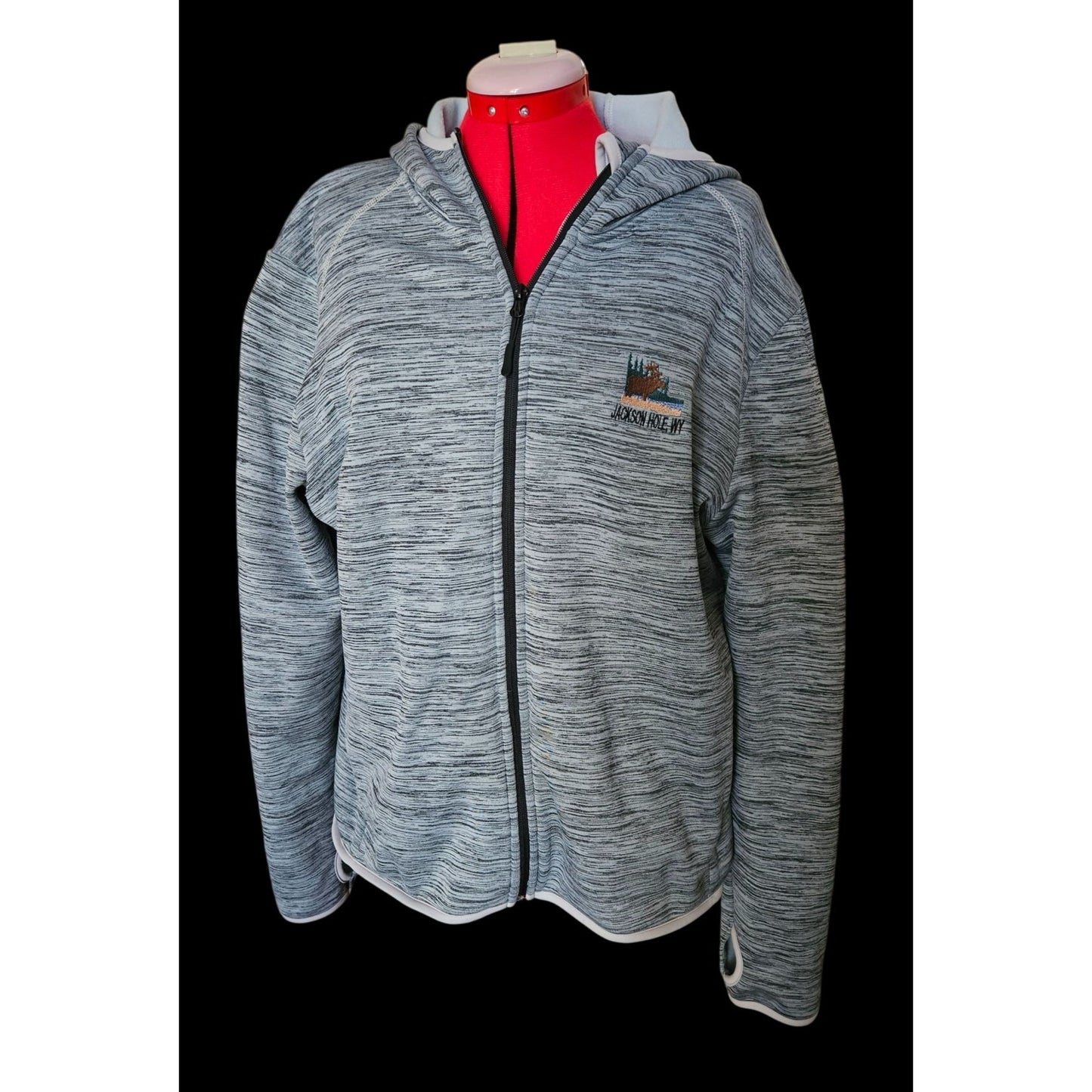 Renegade Club Jackson Hole WY Hoodie Jacket XXL Gray.