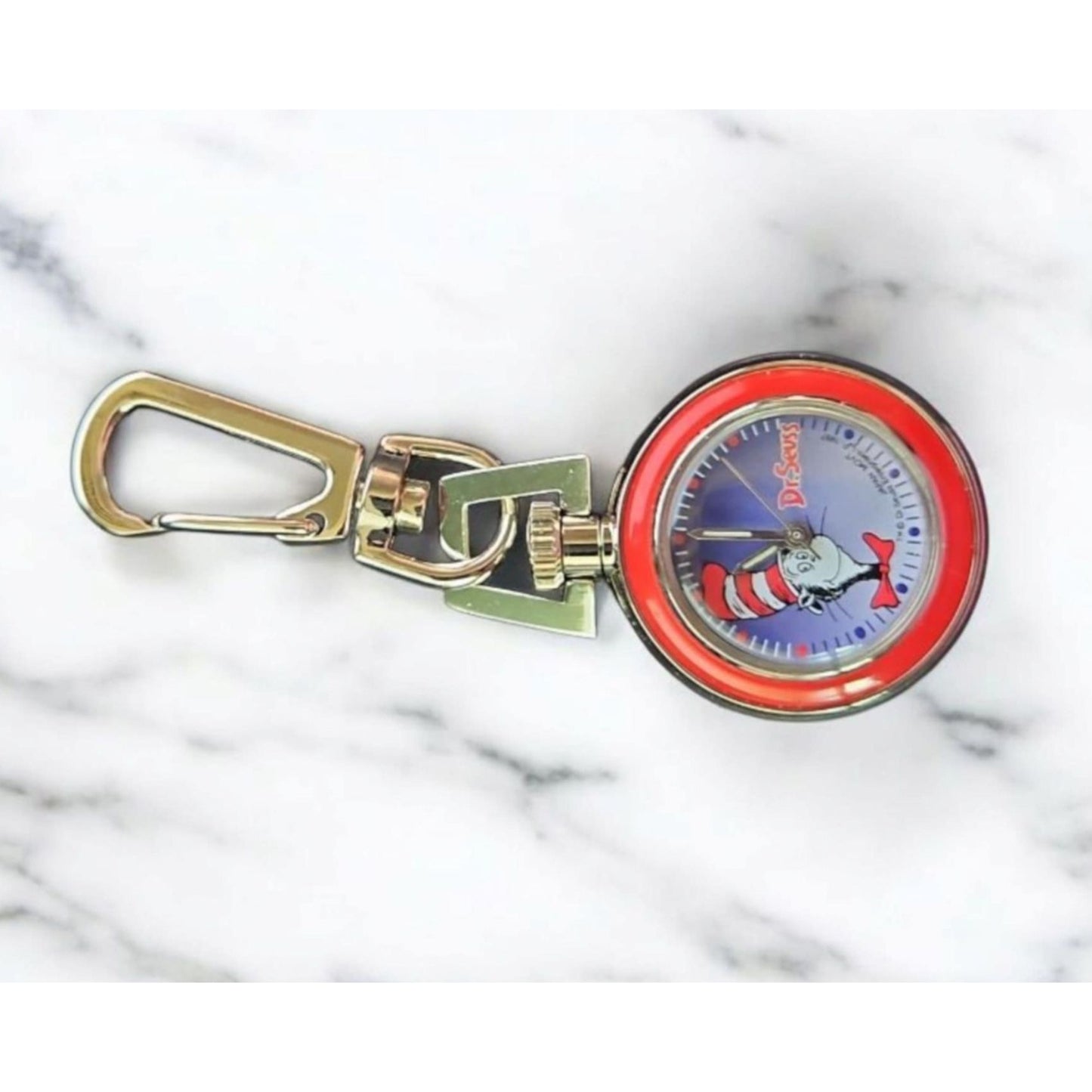Dr. Seuss Authentic Tick Tocking Time Tickers Clip-On Watch With Case